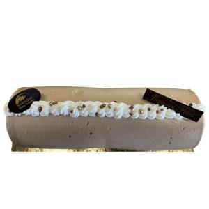 Bûche noisette/stracciatella 4/5 parts