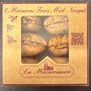 🍬  6 macarons miel nougat famille poirier