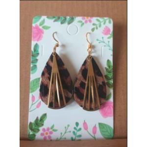Boucles bois léopard