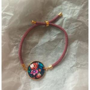 Bracelet cordon parme