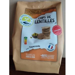 Chips de lentilles 'tapenade'