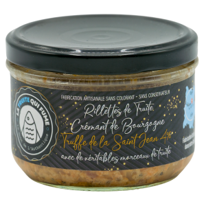 Rillettes truite truffe, crémant de bourgogne
