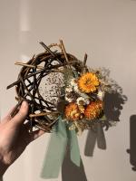 Création florale en fleurs séchées 2