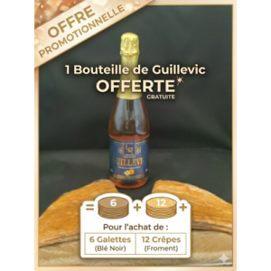 Offre promotionnelle 6 galettes + 12 crêpes