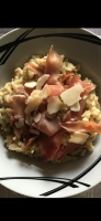 Risotto au trompettes et jambon cru /parmesan