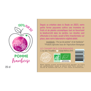 Pur jus pomme framboise
