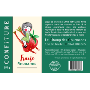 Confiture fraise rhubarbe