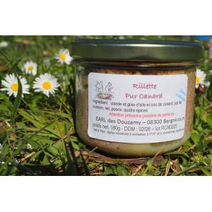 Terrine de rillette de canard nature