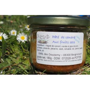 Terrine de pâté de canard/fruit sec