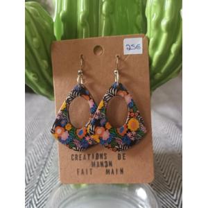 Boucles bois et papier milfiori